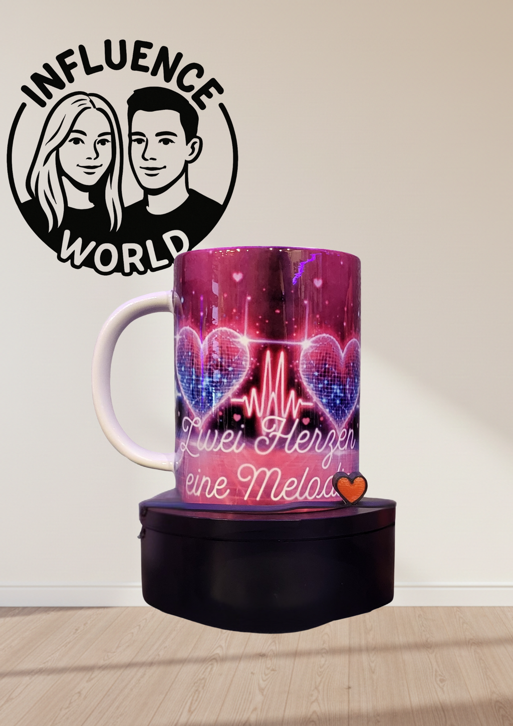 Fest der Liebe Valentinstag Tasse Motiv Zwei Herzen eine Melodie