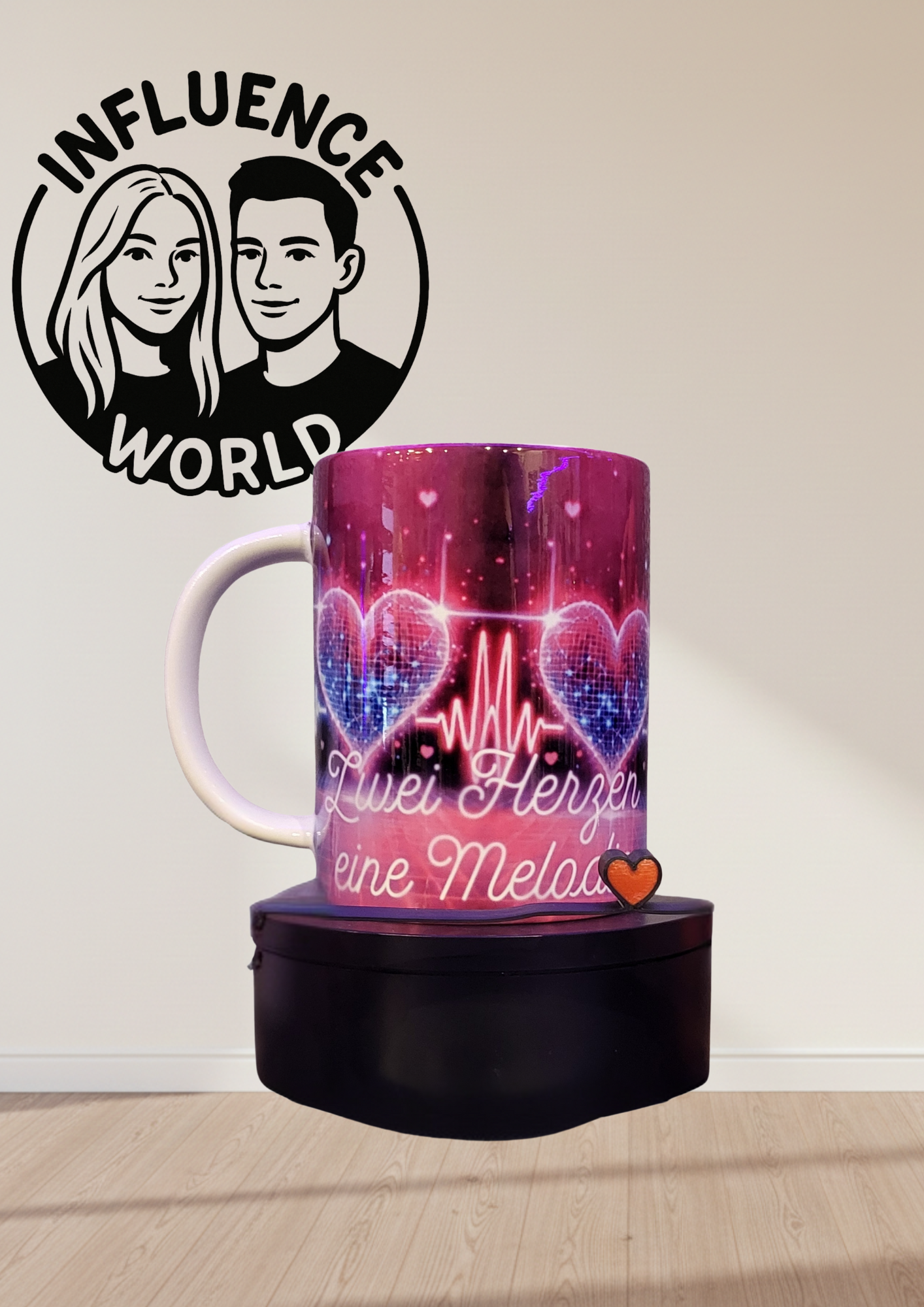 Fest der Liebe Valentinstag Tasse Motiv Zwei Herzen eine Melodie