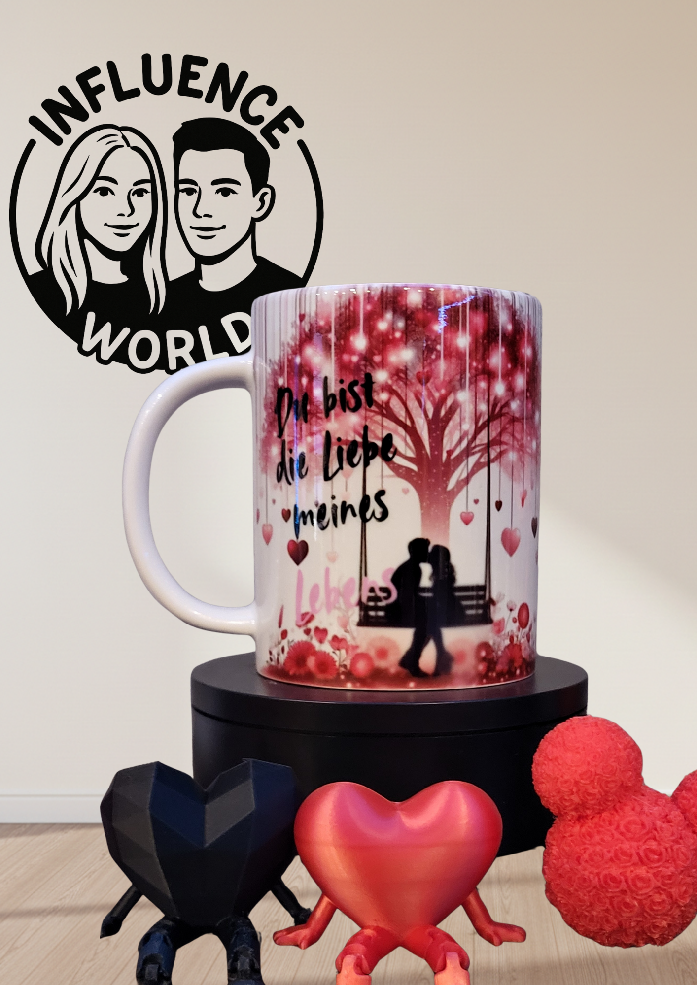 Fest der Liebe Valentinstag Tasse Motiv Schaukel