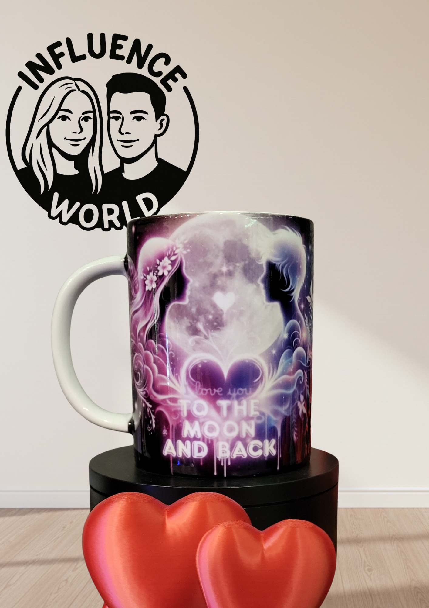 Fest der Liebe Valentinstag Tasse Motiv to the moon and back Version 2