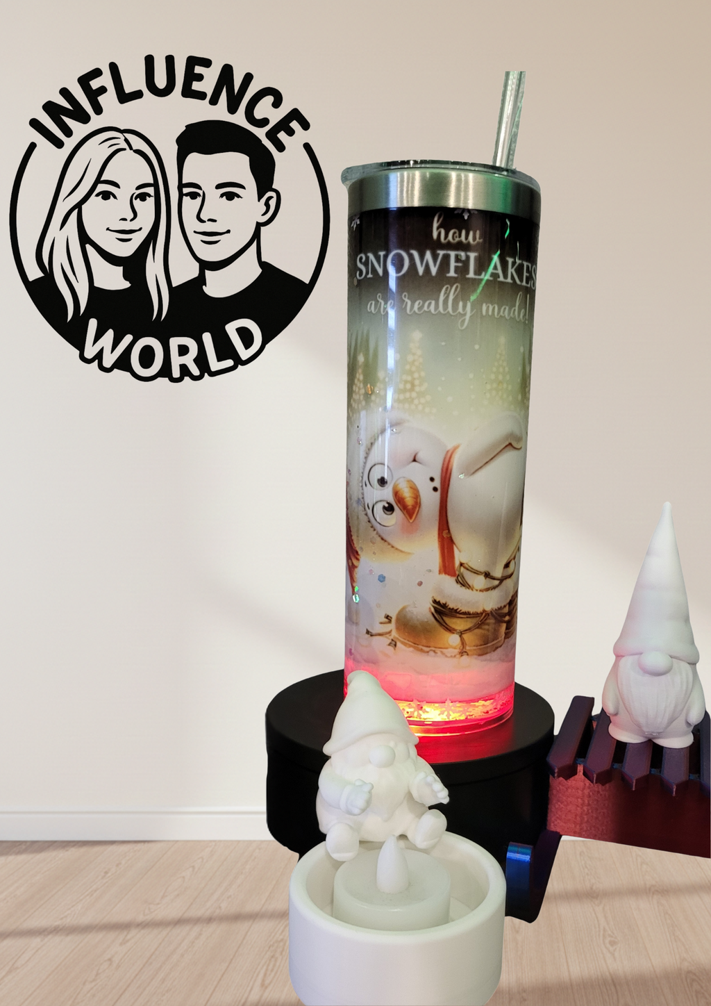 So werden Schneeflocken gemacht 20 OZ Thermobecher mit Glitzer