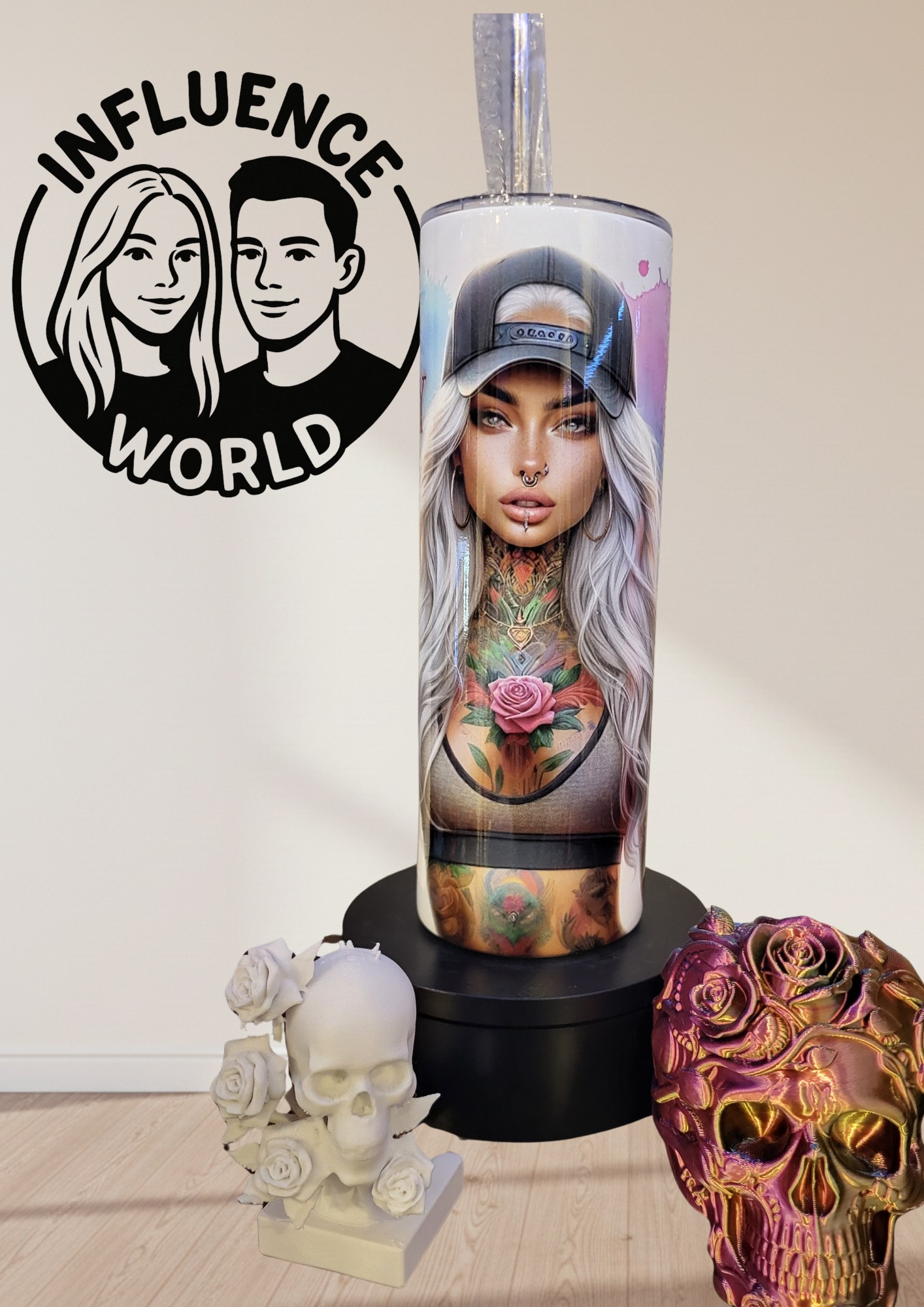 20 OZ sublimierter Tumbler Alubecher für Warm und Kaltgetränke Motiv Hatersfuel