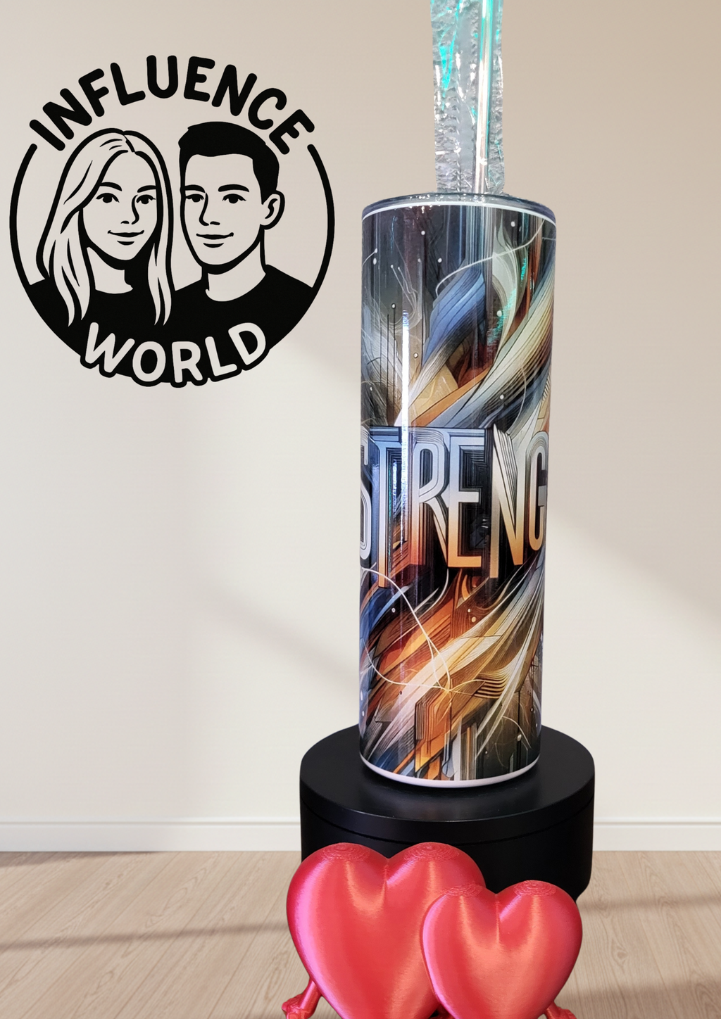 20 OZ sublimierter Tumbler Alubecher für Warm und Kaltgetränke Motiv Stärke Strenght