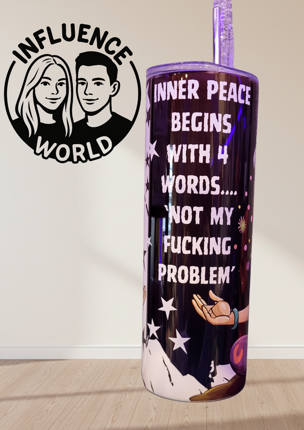 20 OZ sublimierter Tumbler Alubecher für Warm und Kaltgetränke Motiv Innerer Frieden