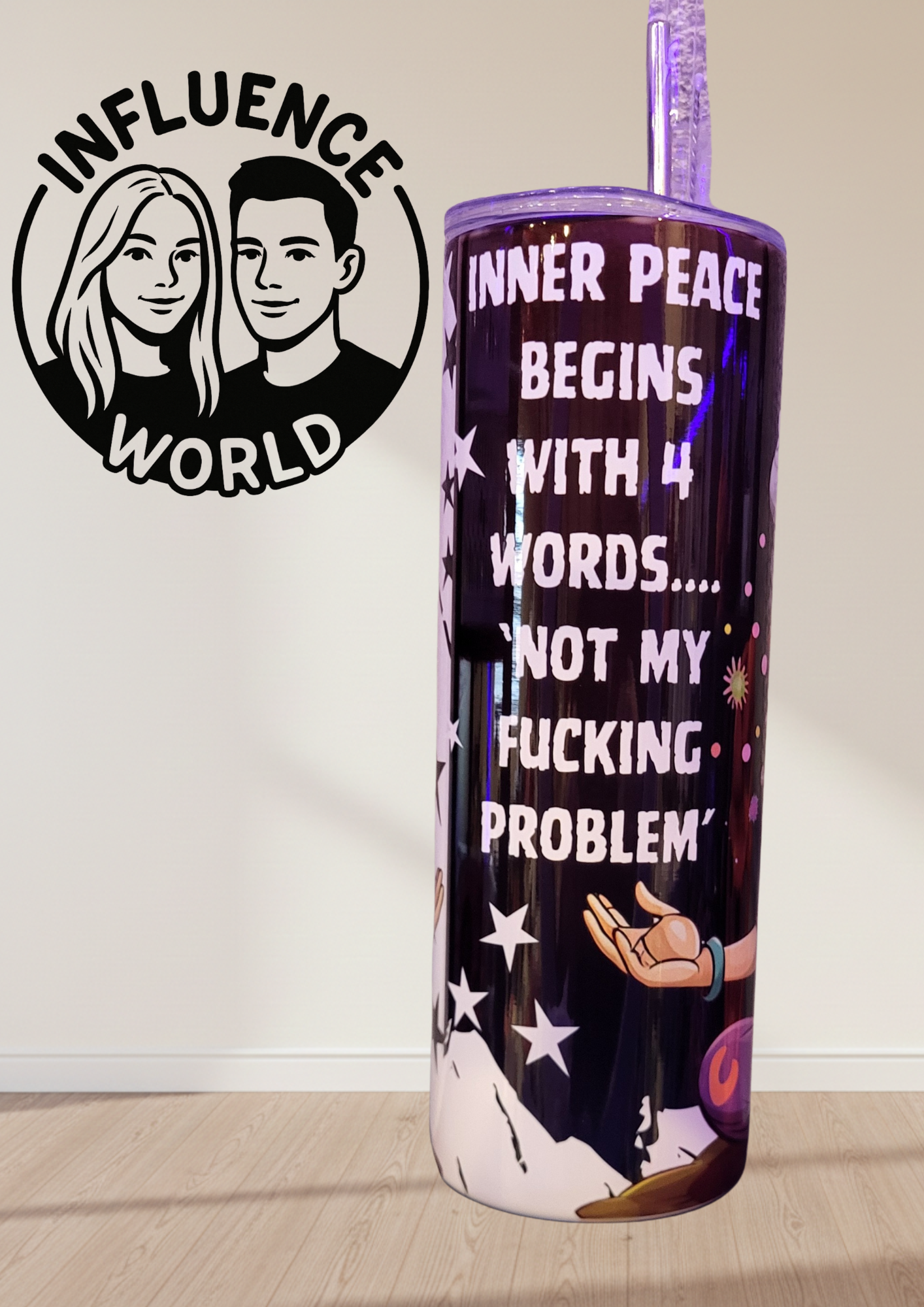 20 OZ sublimierter Tumbler Alubecher für Warm und Kaltgetränke Motiv Innerer Frieden
