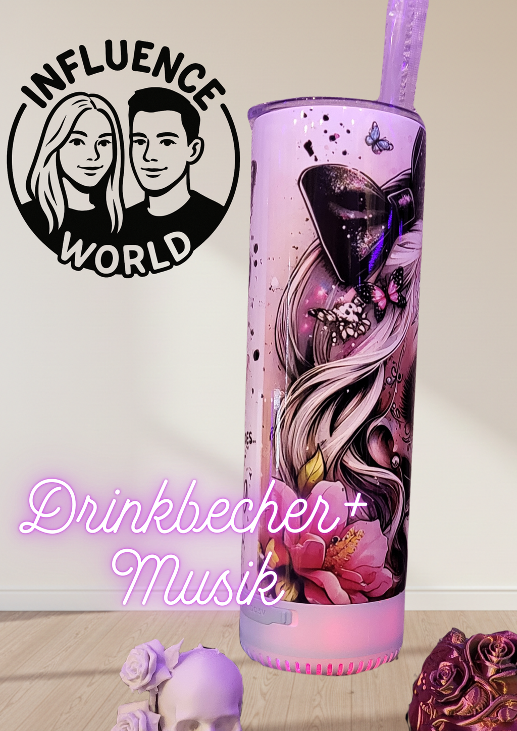 20 OZ sublimierter Tumbler Alubecher MIT SOUNDBOX für Warm und Kaltgetränke Motiv Mein letzter Nerv