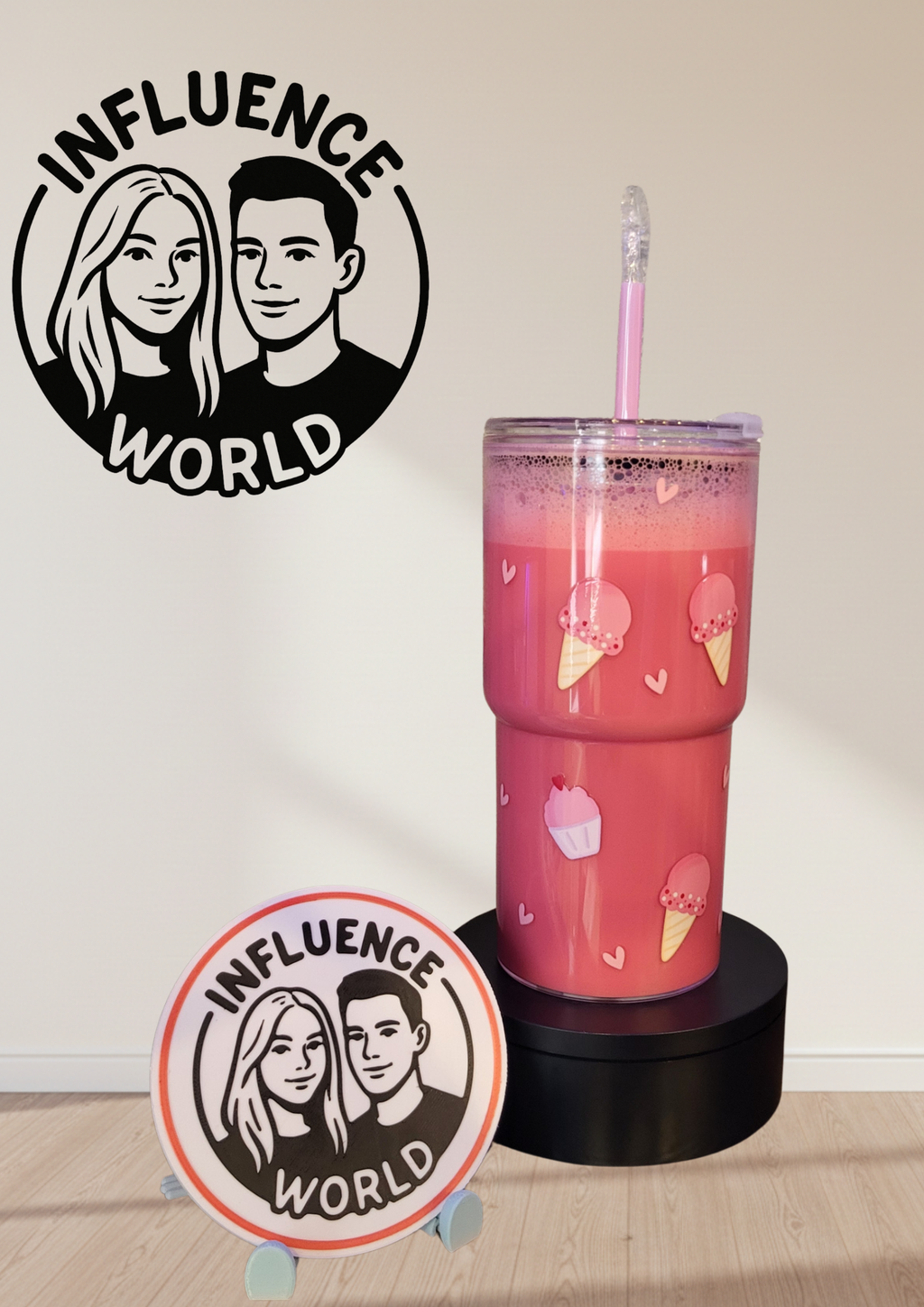 Milkshake Edition 20oz mit Motiv Snowglobetumbler Unikat