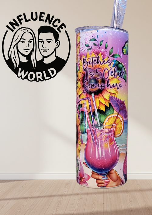 20 OZ sublimierter Tumbler Alubecher für Warm und Kaltgetränke Motiv 5 oclock