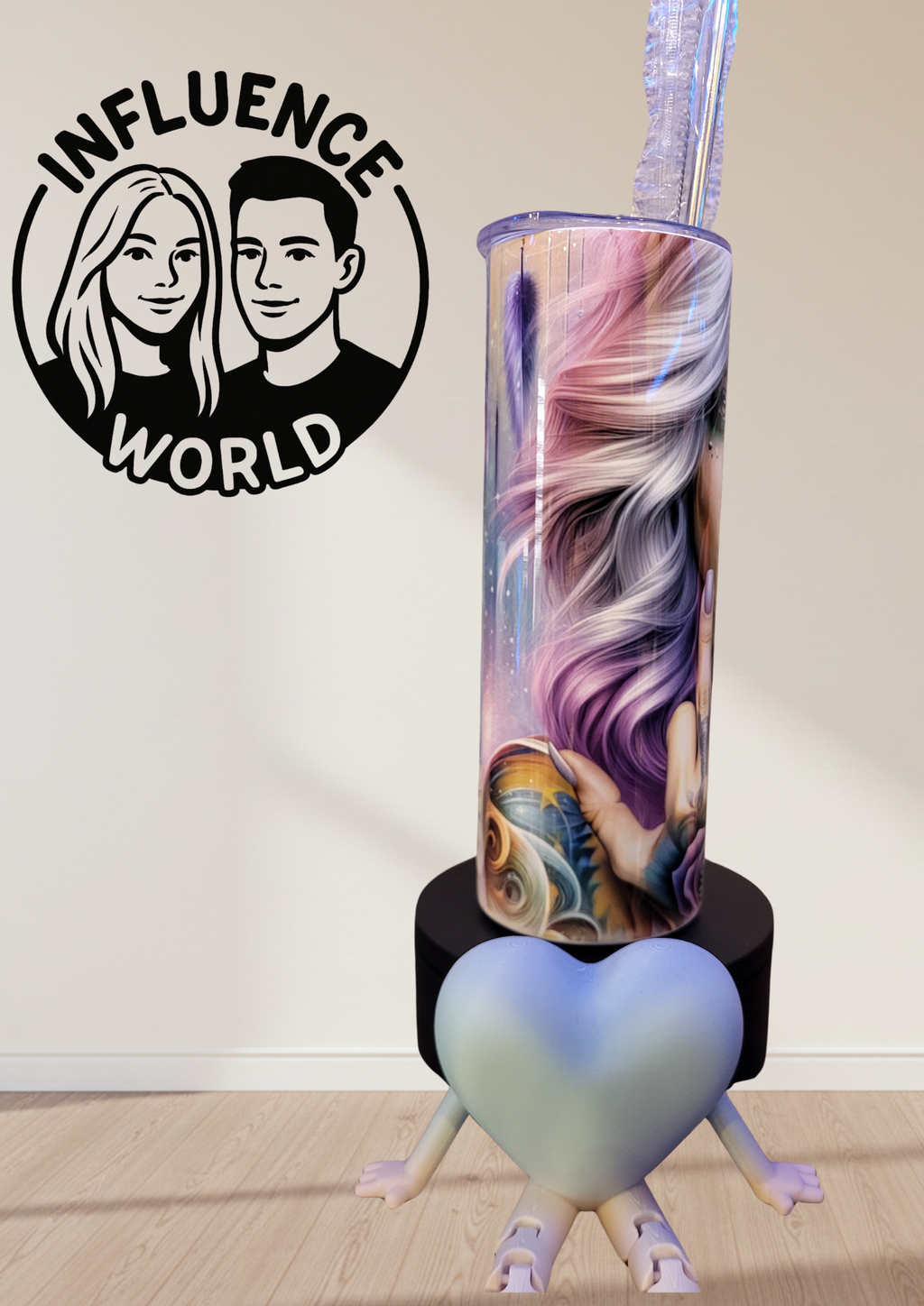 20 OZ sublimierter Tumbler Alubecher für Warm und Kaltgetränke Motiv Mittel Finger Sonnenblume