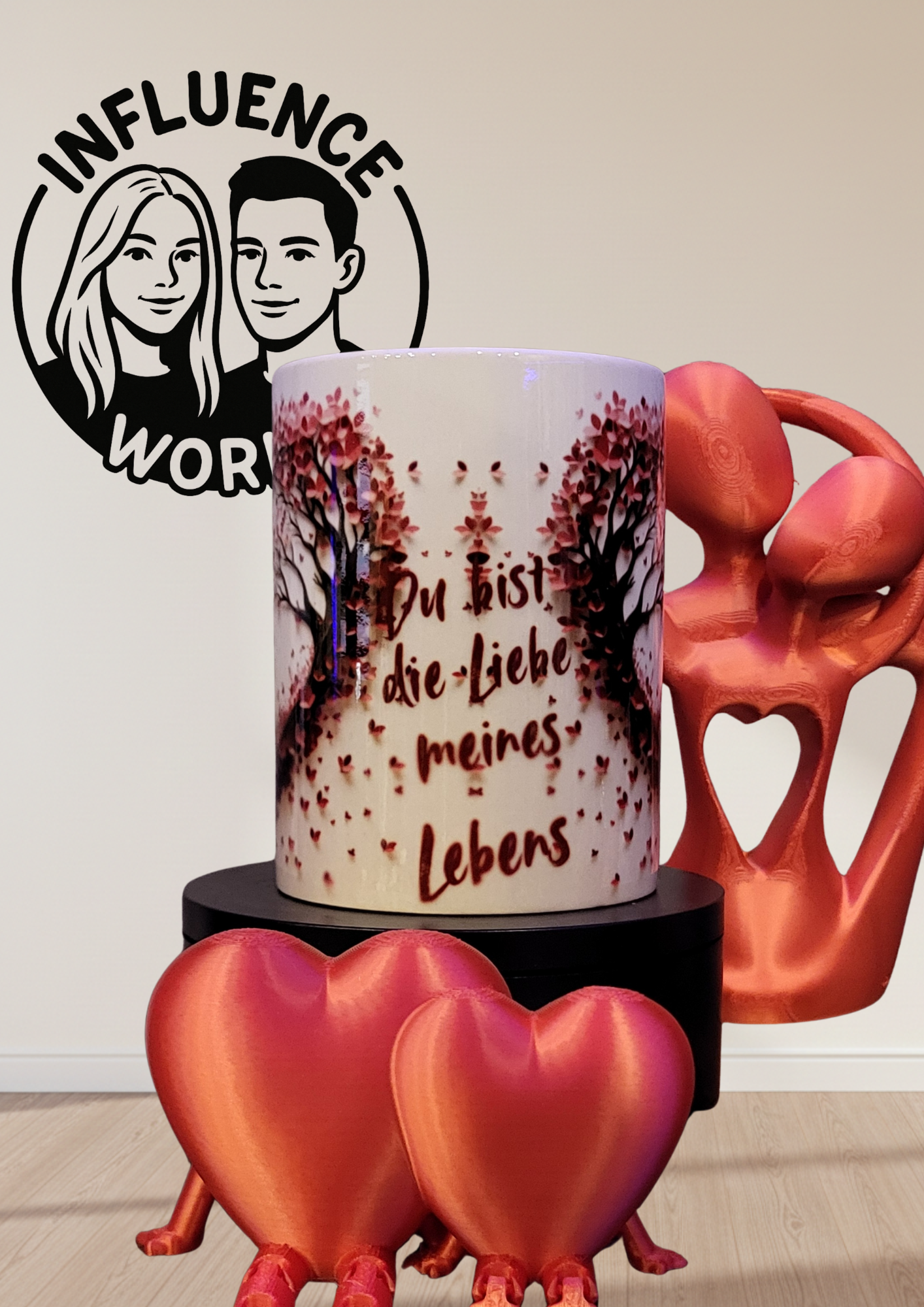 Fest der Liebe Valentinstag Tasse Motiv Baumherz