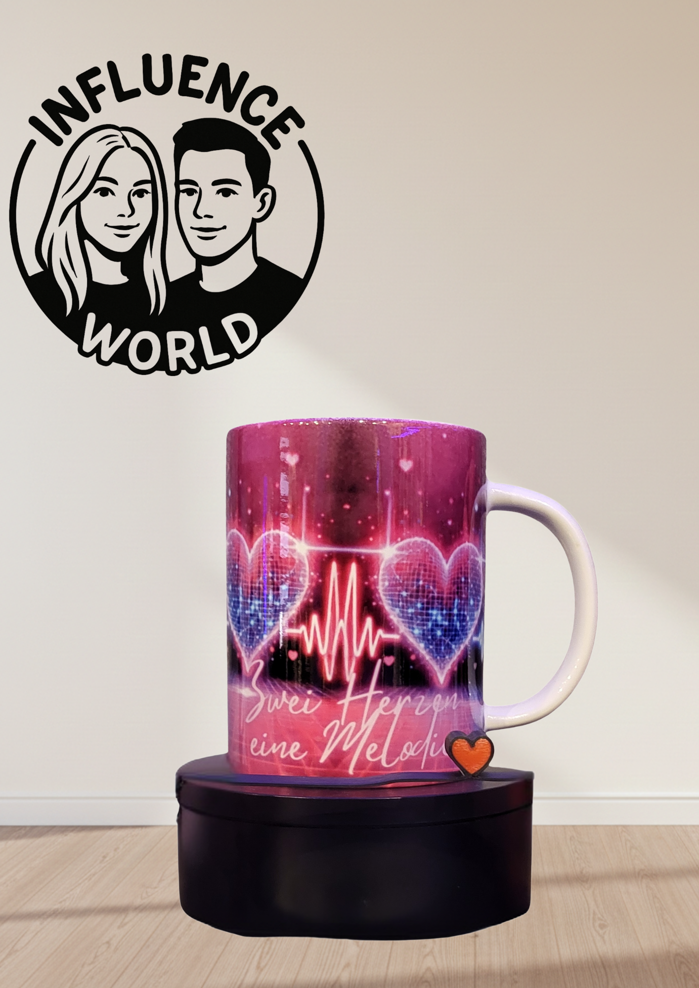 Fest der Liebe Valentinstag Tasse Motiv Zwei Herzen eine Melodie