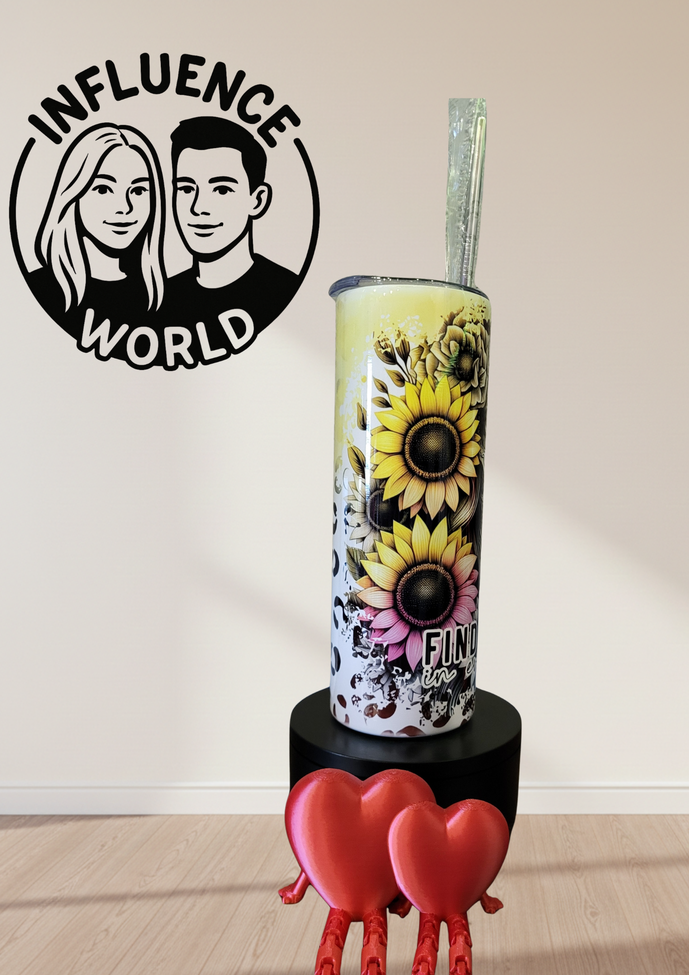 20 OZ sublimierter Tumbler Alubecher für Warm und Kaltgetränke Motiv Find Beauty