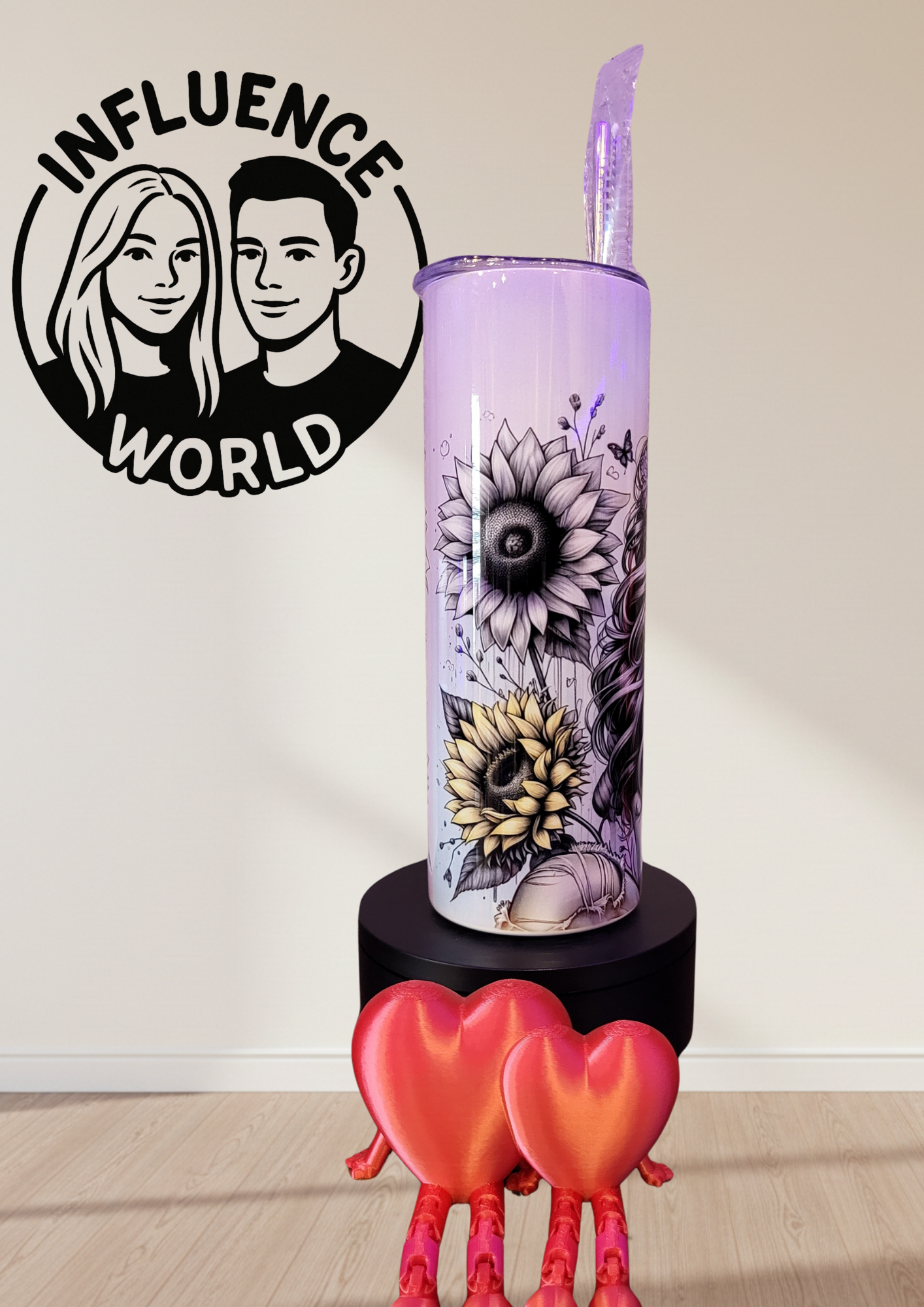 20 OZ sublimierter Tumbler Alubecher für Warm und Kaltgetränke Motiv Badass Beauty