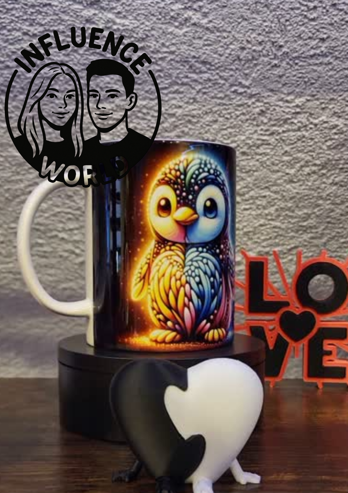 Fest der Liebe Valentinstag Tasse Motiv Pinguin