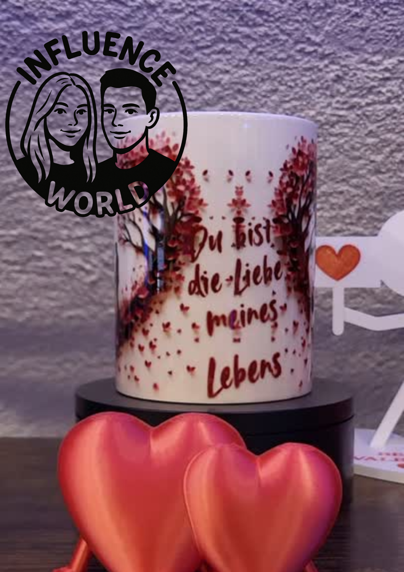 Fest der Liebe Valentinstag Tasse Motiv Baumherz