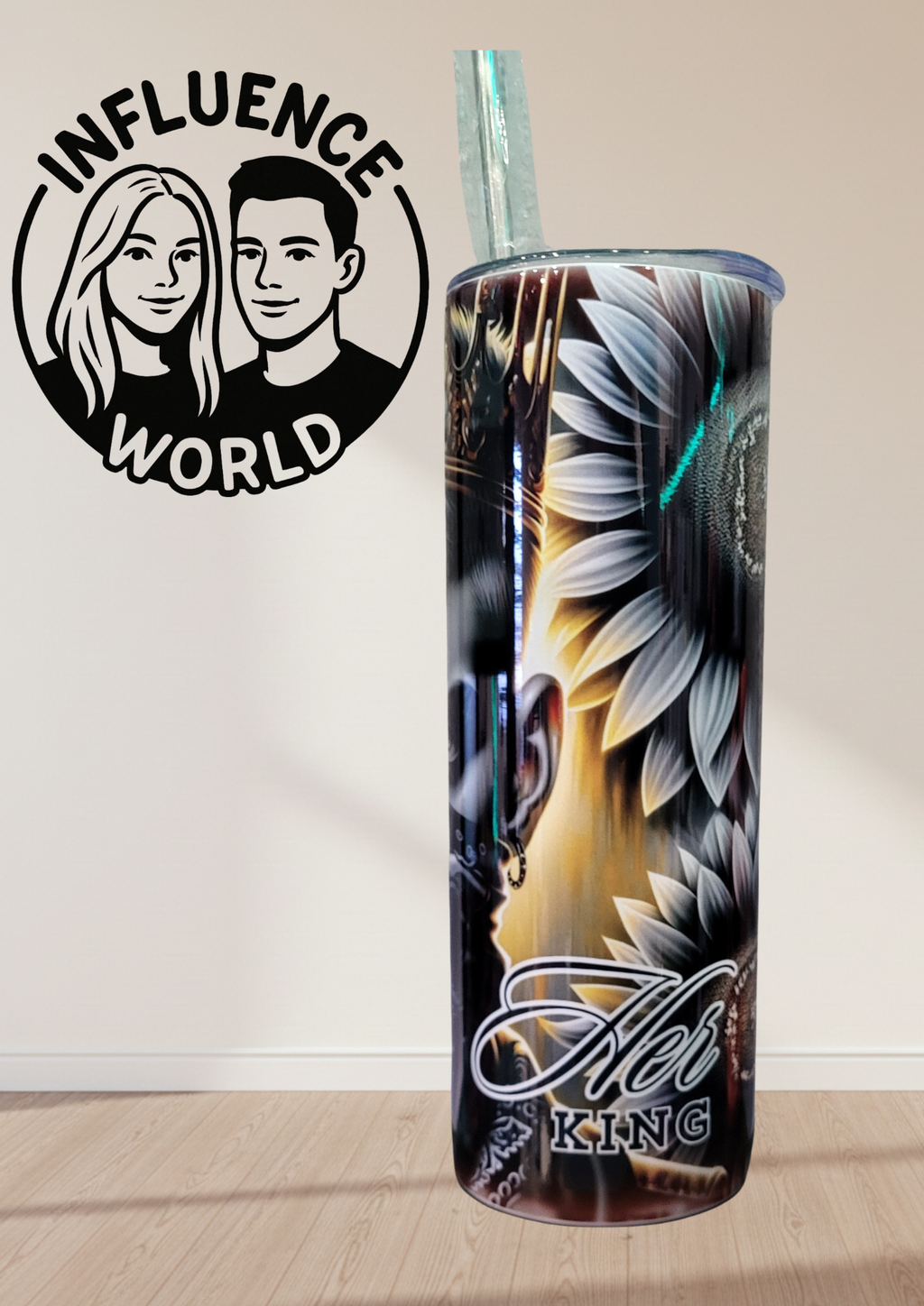20 OZ sublimierter Tumbler Alubecher für Warm und Kaltgetränke Motiv Her King