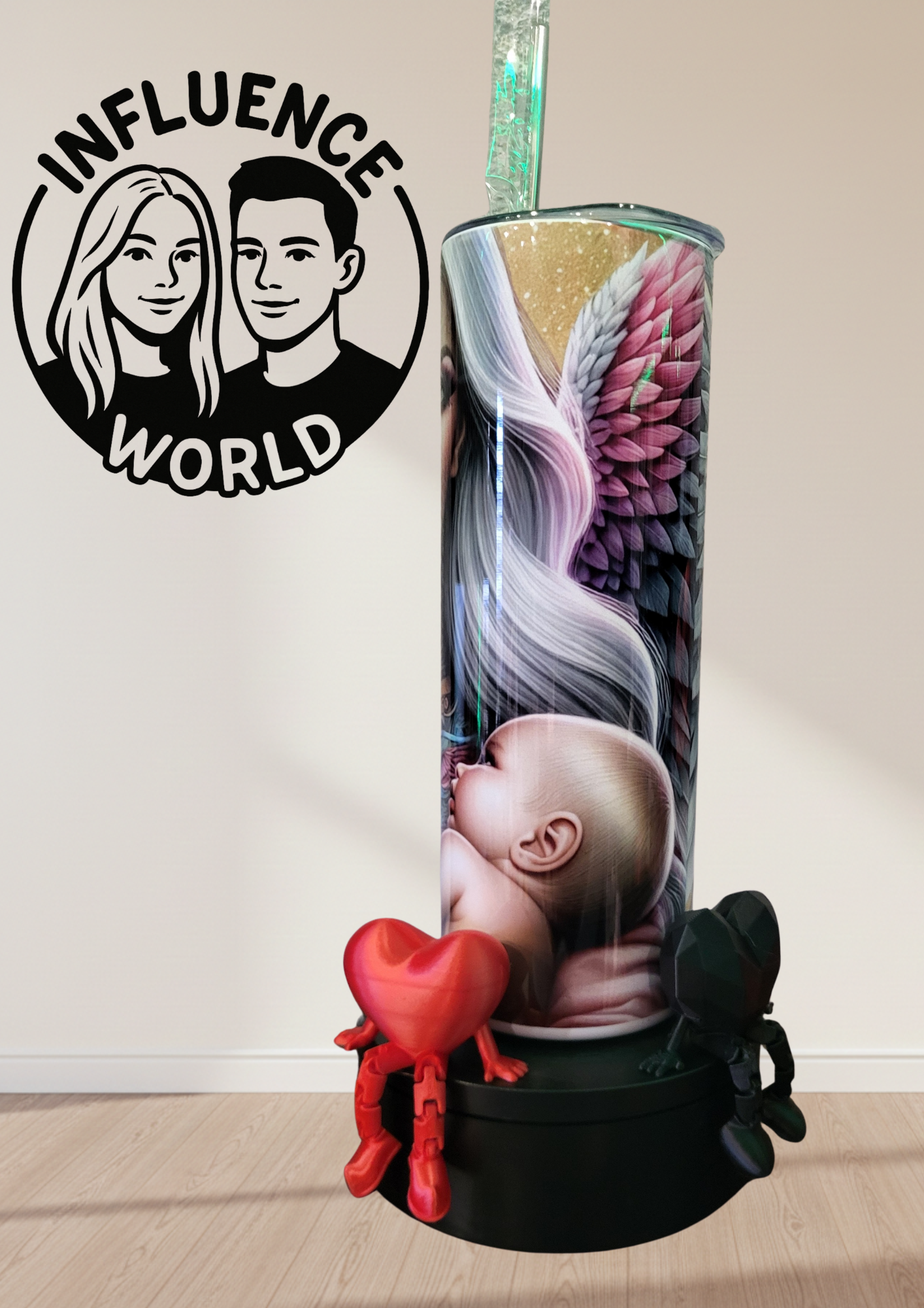 20 OZ sublimierter Tumbler Alubecher für Warm und Kaltgetränke Motiv Baby Angel