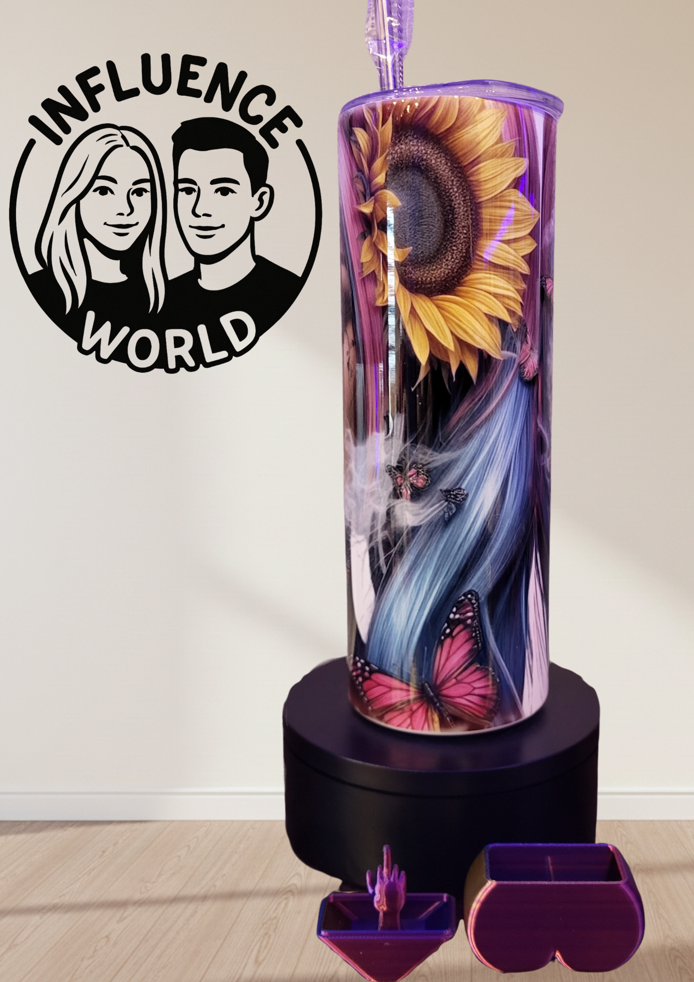20 OZ sublimierter Tumbler Alubecher für Warm und Kaltgetränke Motiv Frau mit Cigarre