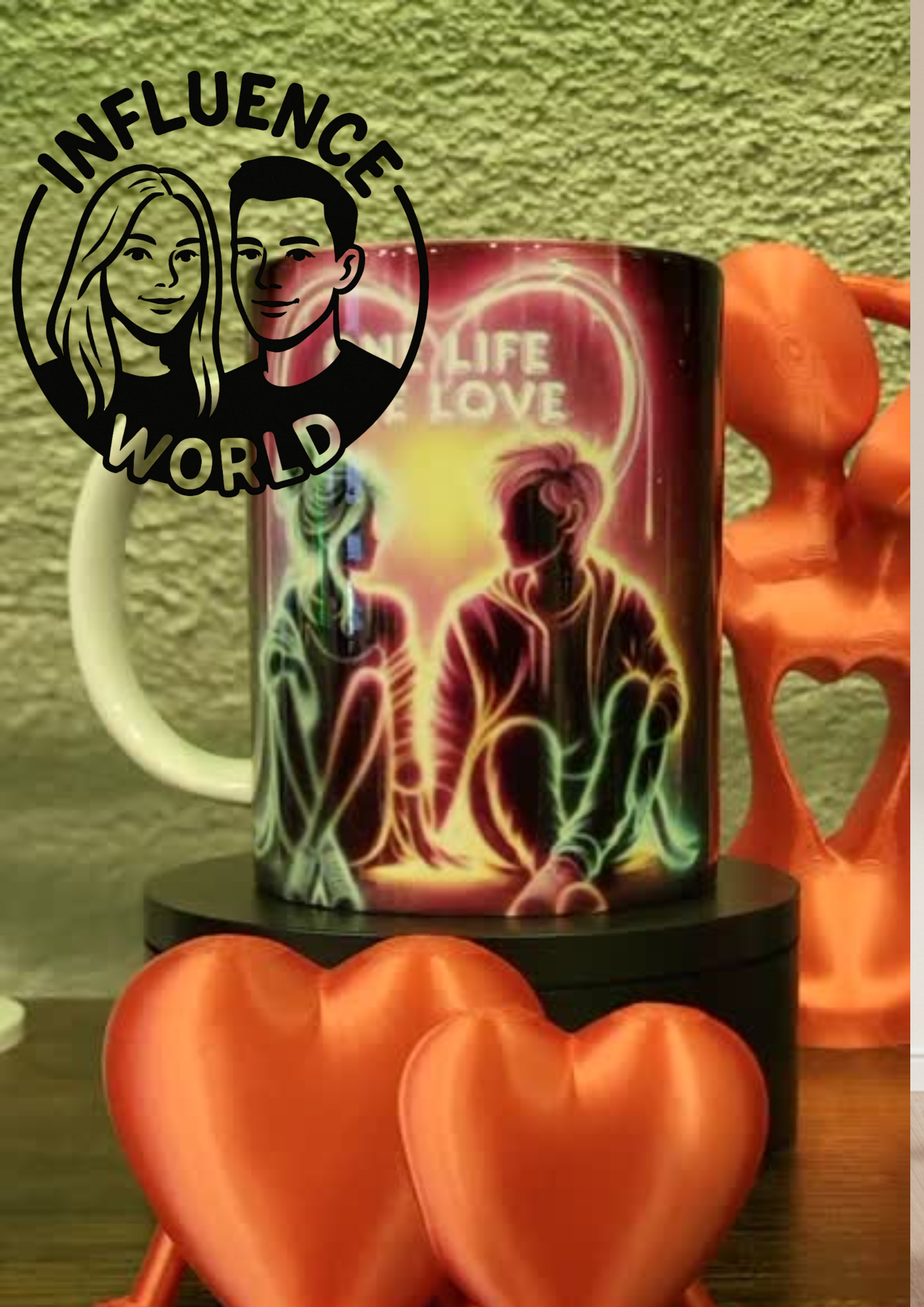 Fest der Liebe Valentinstag Tasse Motiv One life one love
