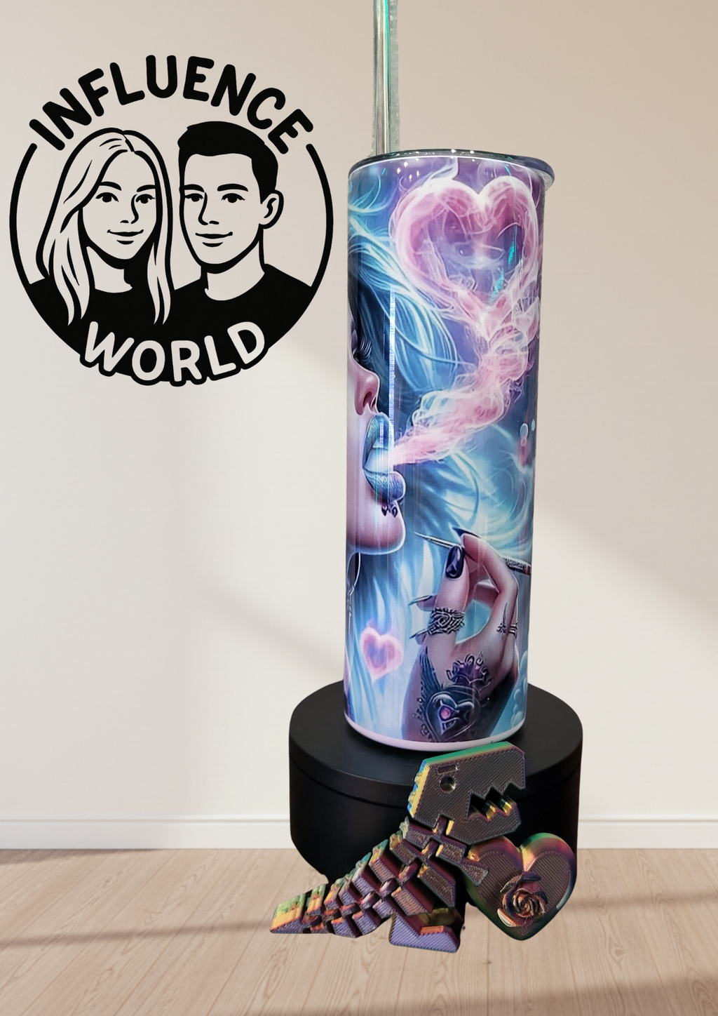 20 OZ sublimierter Tumbler Alubecher für Warm und Kaltgetränke Motiv Smoki Lady
