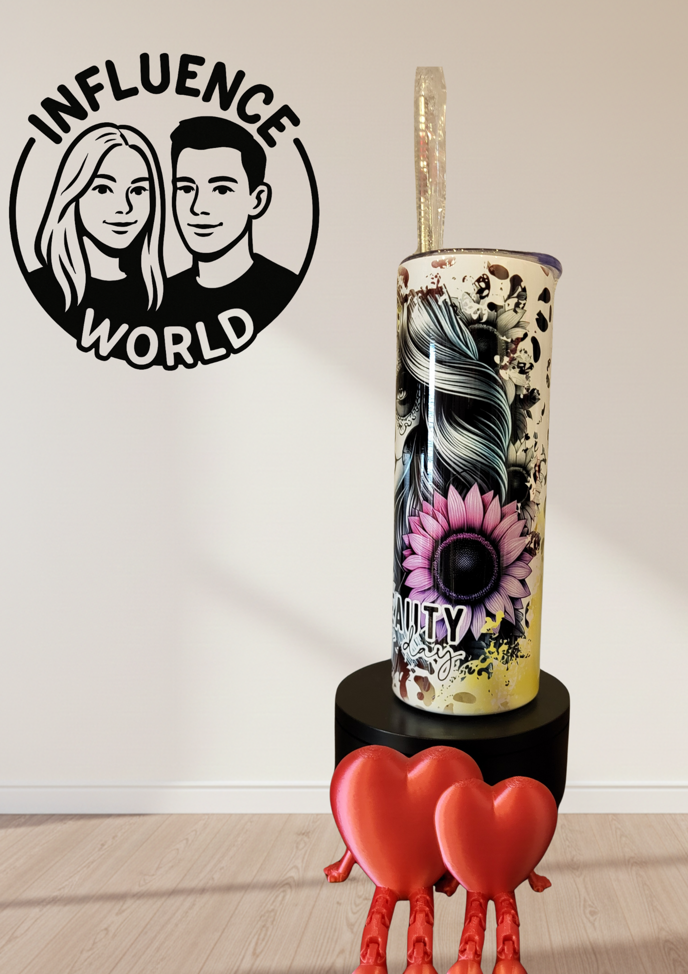 20 OZ sublimierter Tumbler Alubecher für Warm und Kaltgetränke Motiv Find Beauty