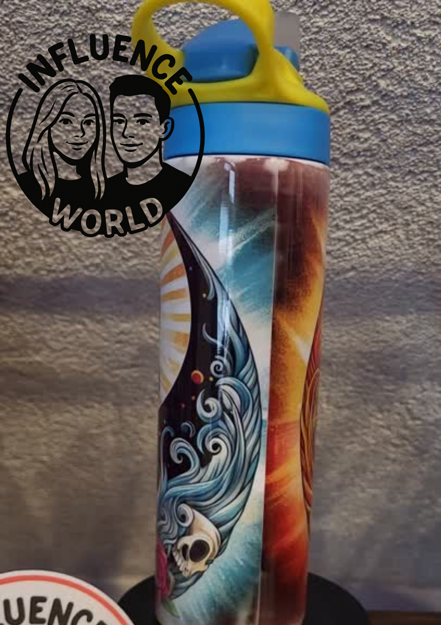 20 OZ sublimierter Tumbler Alubecher mit Popup für Warm und Kaltgetränke Motiv La Catrina