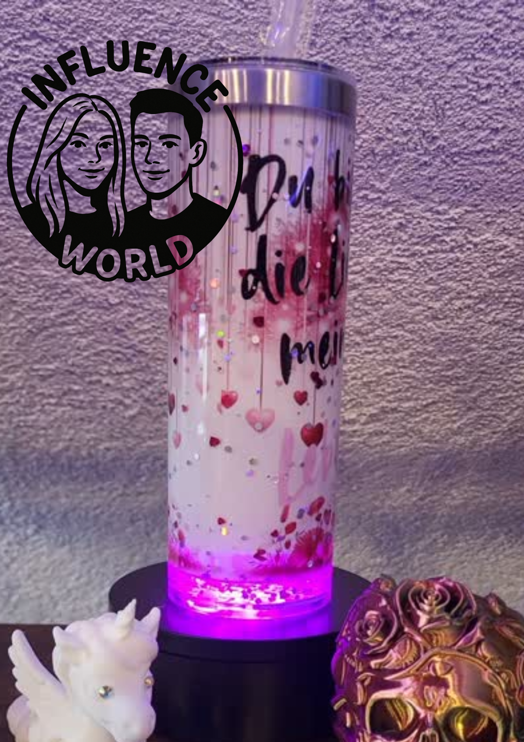 Du bist die Liebe meines Lebens 20 OZ Thermobecher Subli Glitzer