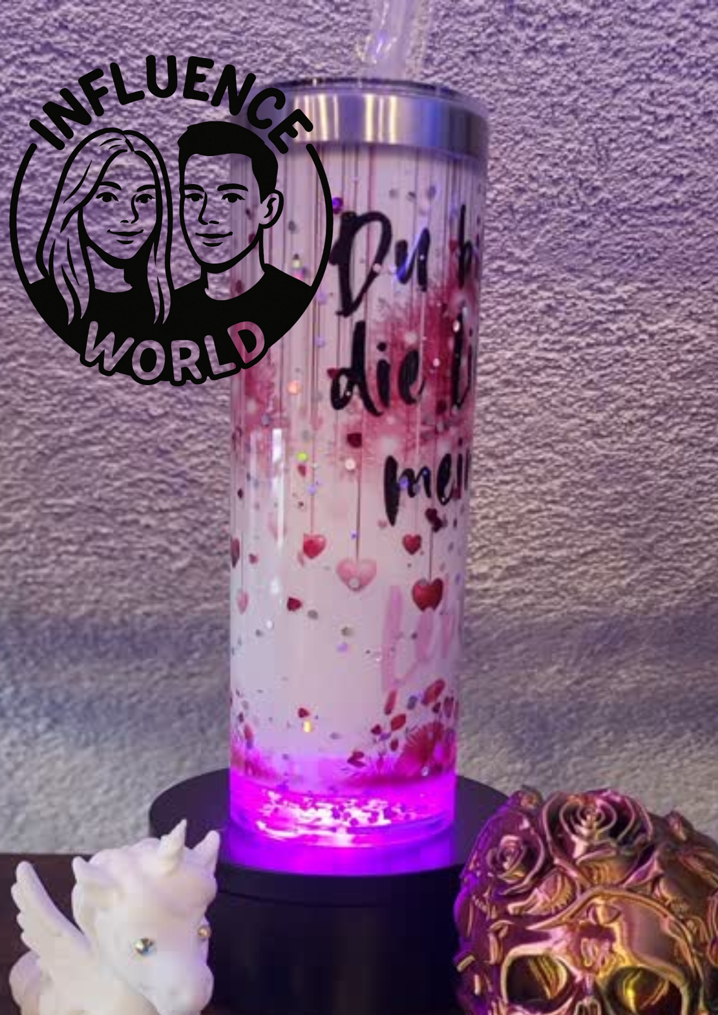 Du bist die Liebe meines Lebens 20 OZ Thermobecher Subli Glitzer