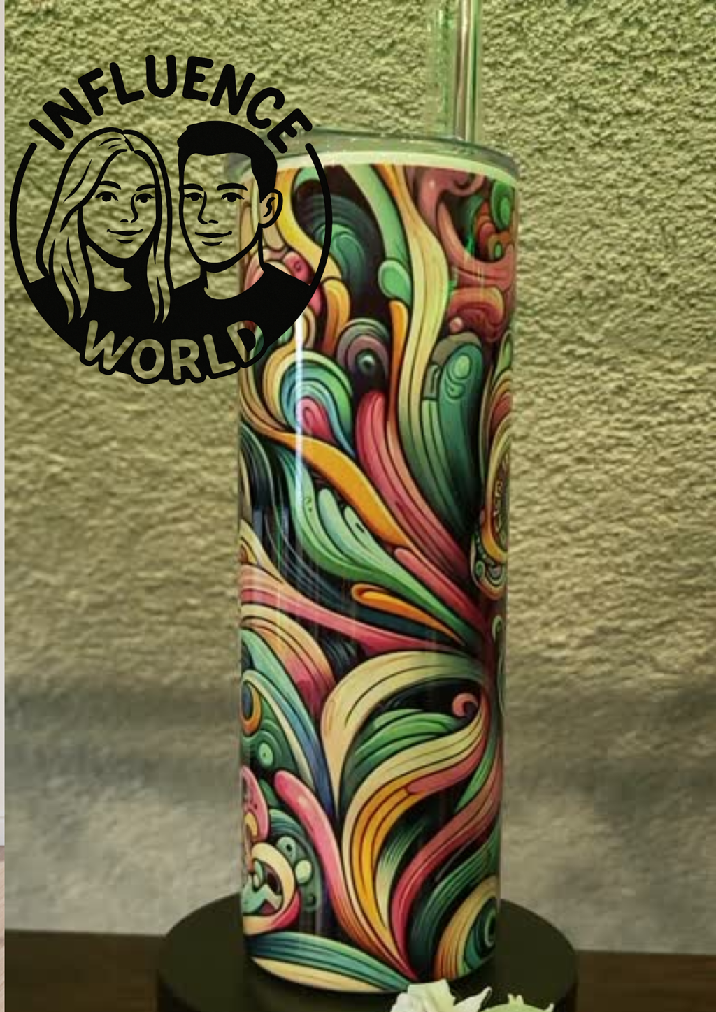 20 OZ sublimierter Tumbler Alubecher für Warm und Kaltgetränke Motiv Totenkopf Farbig