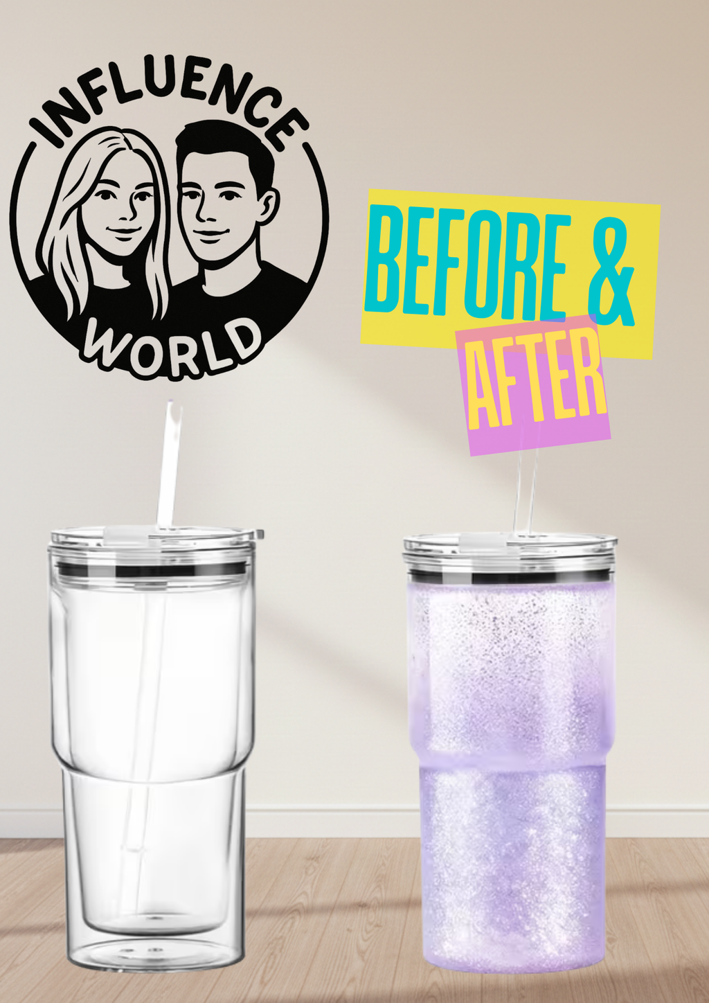 Glitzerbecher Rohling 18 OZ
