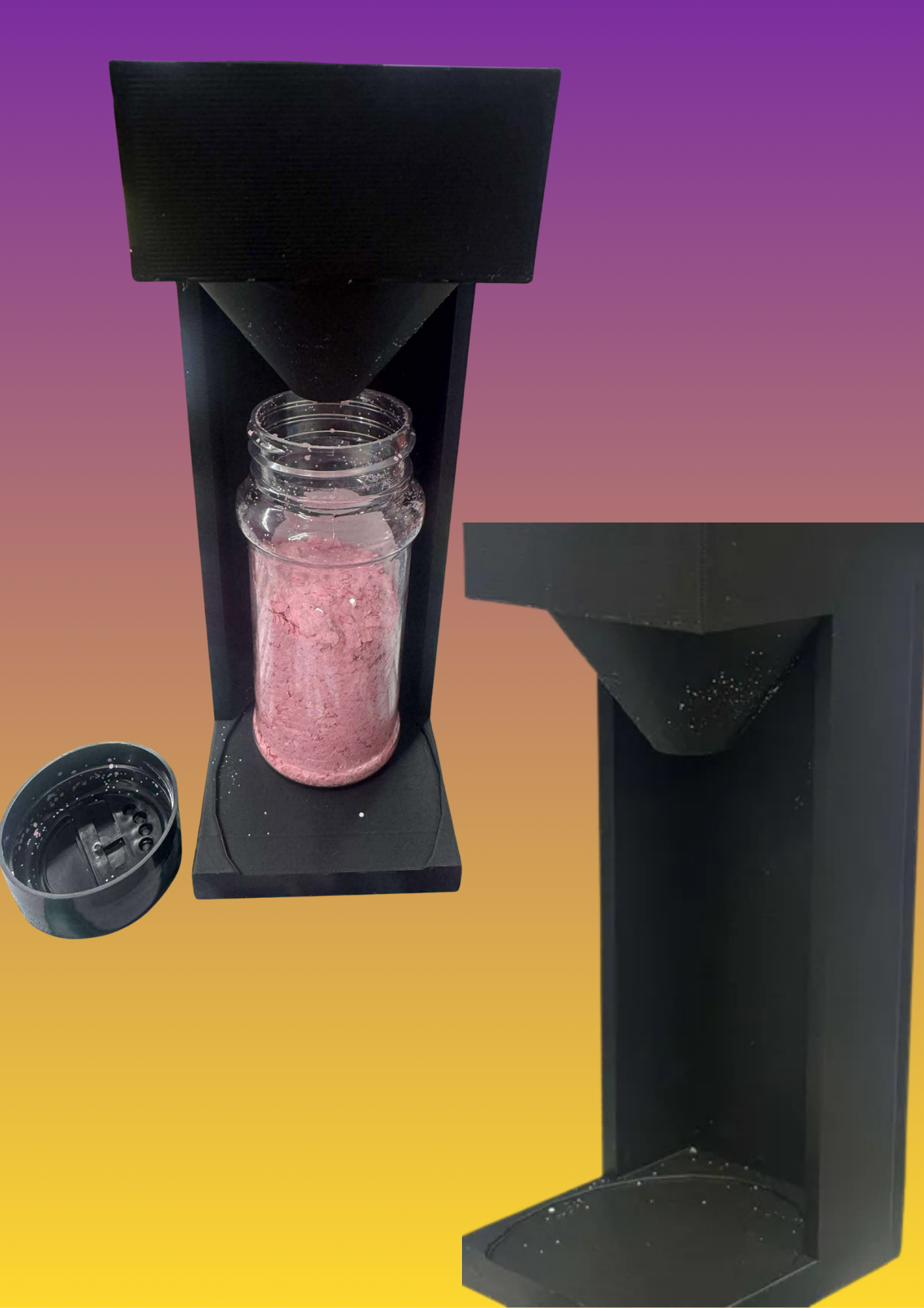 Snowglobe Tumbler magischer Glitzerturm
